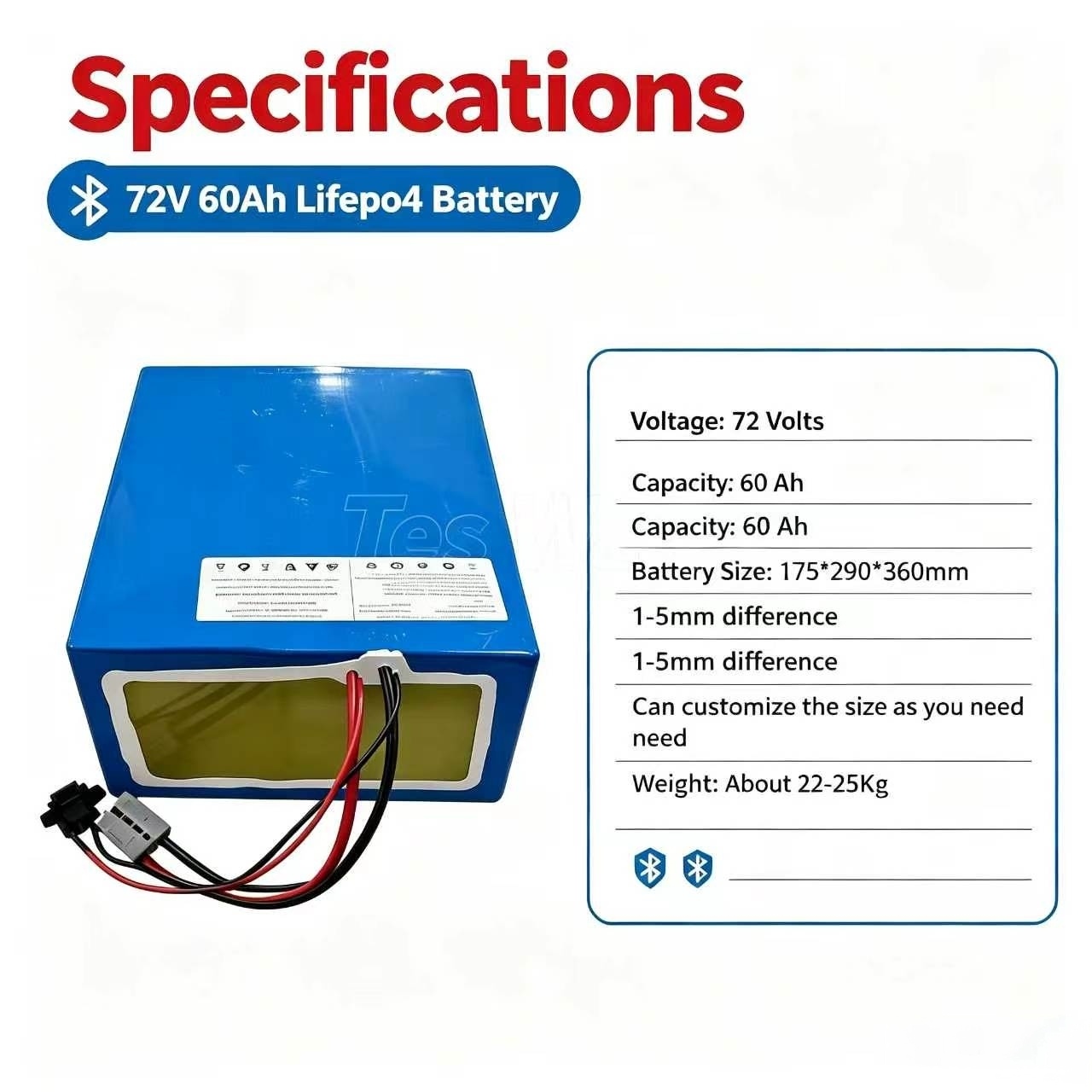 بطارية ليثيوم 72 فولت 60 أمبير - مراجعة 72V 60Ah Lifepo4 Battery Pack وسعره