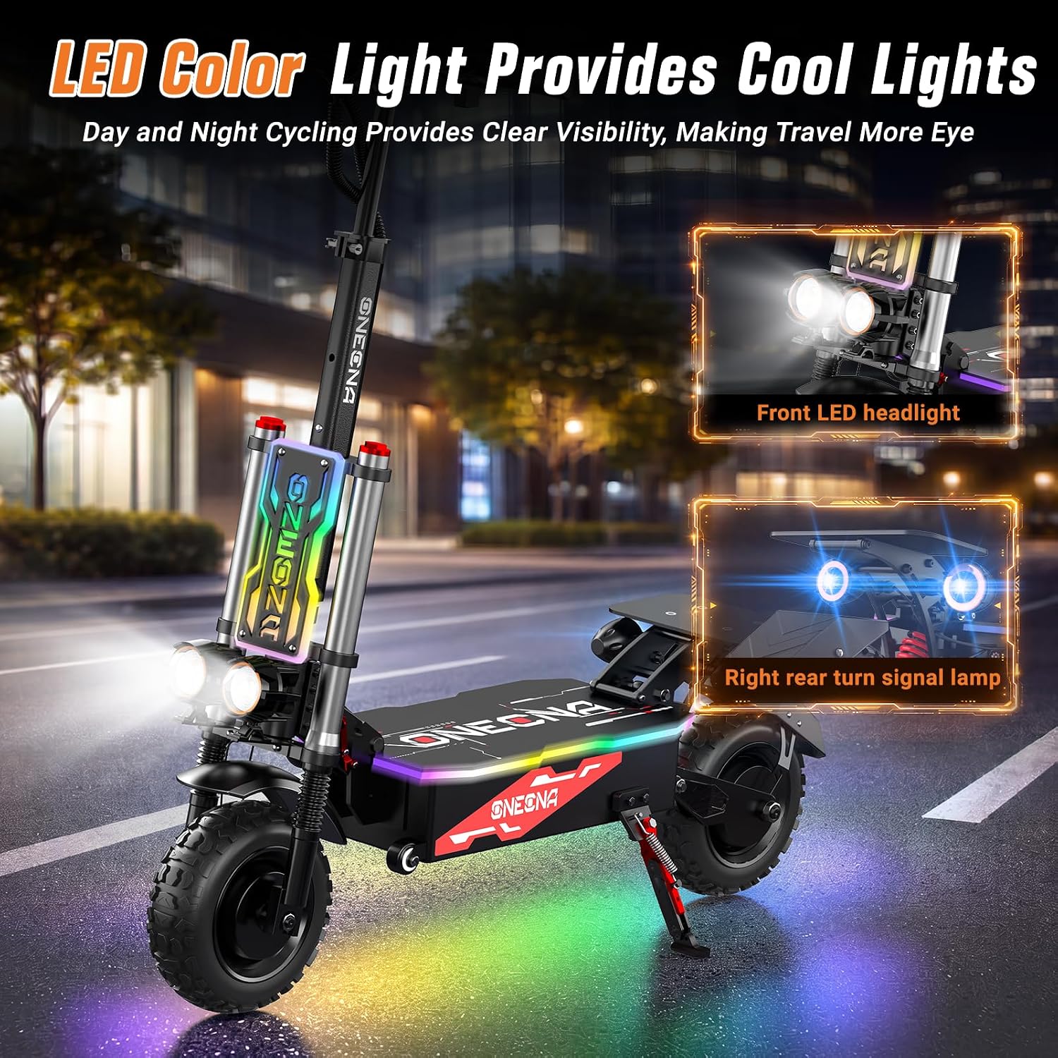 سكوتر كهربائي قابل للطي ONECNA - مراجعة 60V 5600W Dual Motor Electric Scooter وسعره