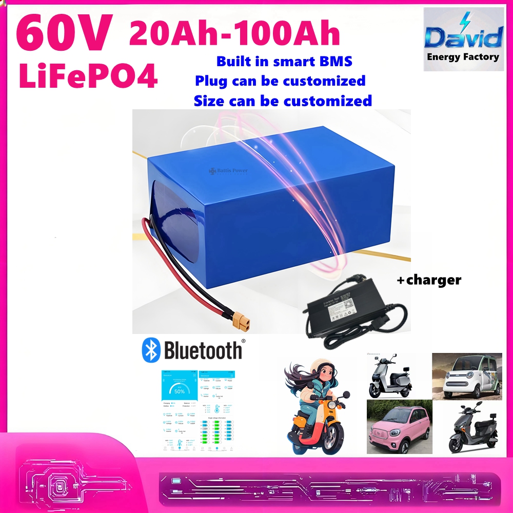 حزمة بطارية ليثيوم LiFePO4 ذات - مراجعة 60V 30Ah Electric Scooter Battery وسعره