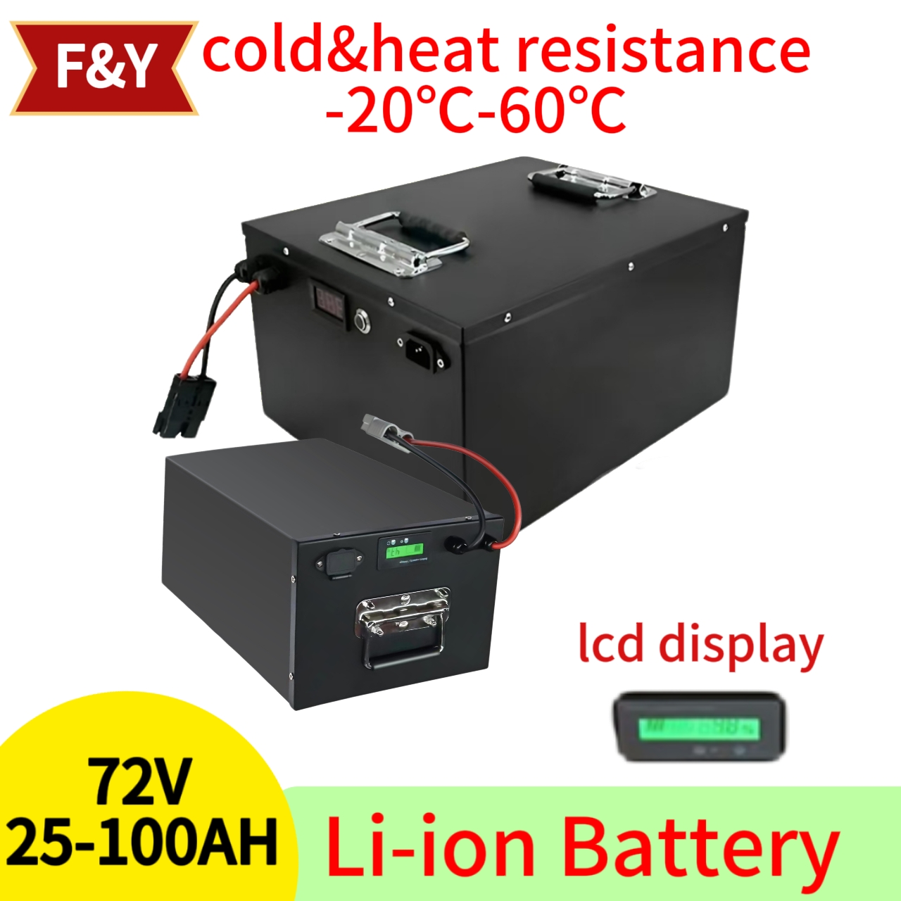 F & Y72V 25Ah 35Ah 45Ah 65Ah 8 - مراجعة 72V 60Ah Lifepo4 Battery Pack وسعره